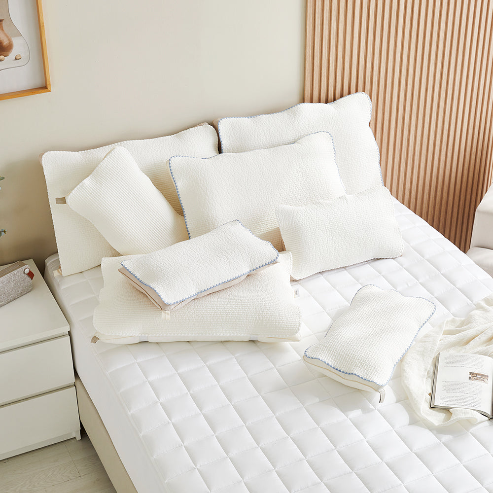 Everyday Pure Cotton Pillow Cover with Elastic Band