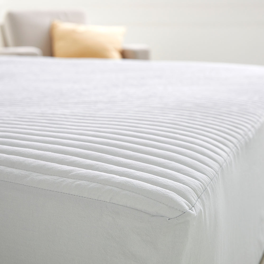 Percale High-Dense Pure Cotton Quilted Mattress Topper Pad