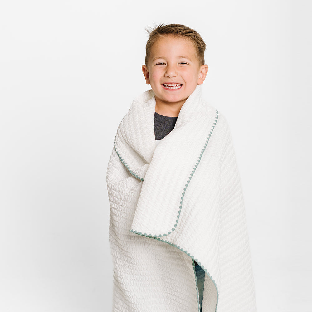 Bamboo Seersucker Rayon Baby Blanket