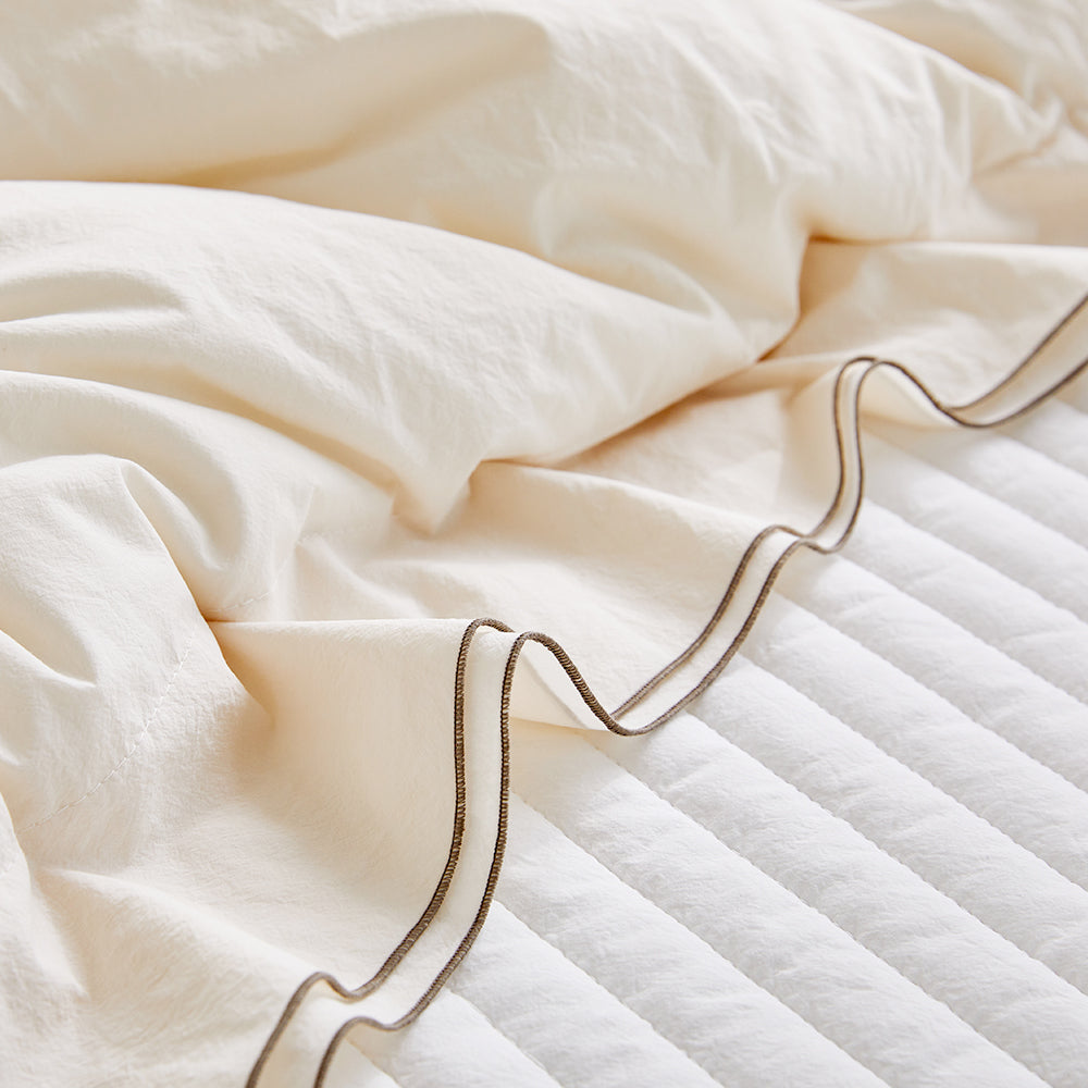 Rosee Ruffle Percale Cotton Comforter Set