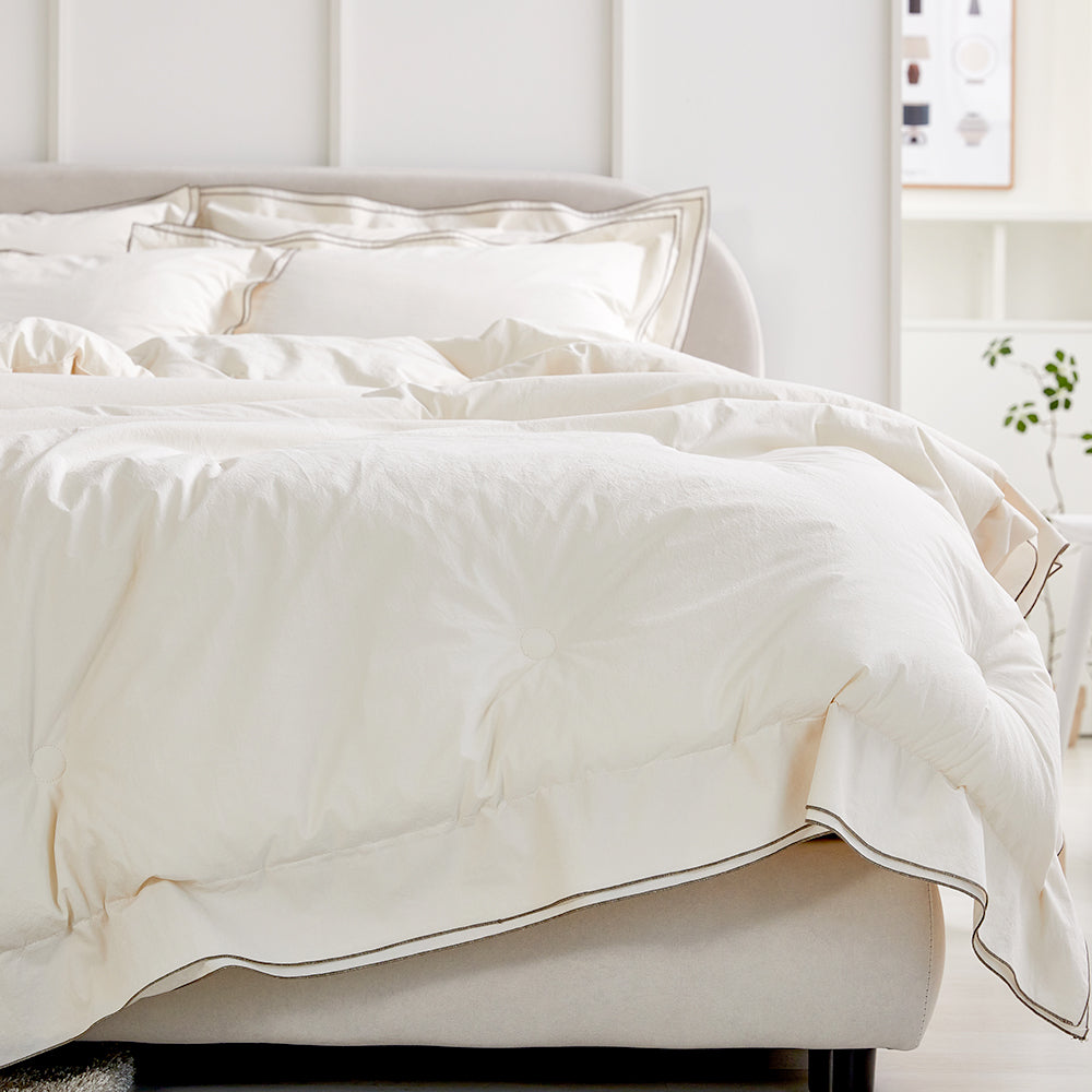 Rosee Ruffle Percale Cotton Comforter Set