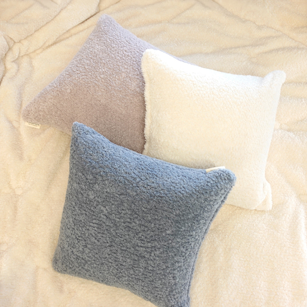 Baa Sherpa Fur Cushion