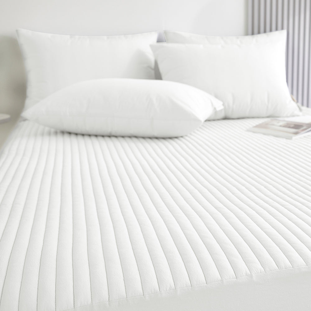 Percale High-Dense Pure Cotton Quilted Mattress Topper Pad