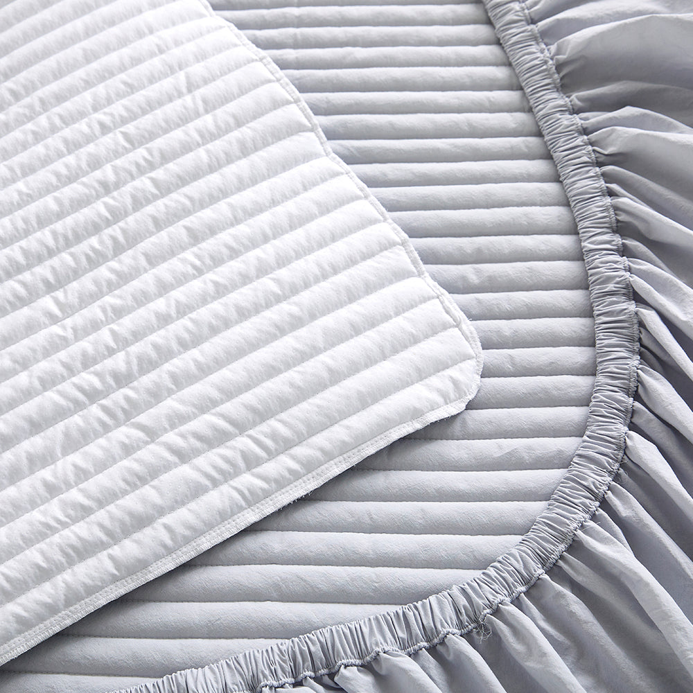 Percale High-Dense Pure Cotton Quilted Mattress Topper Pad