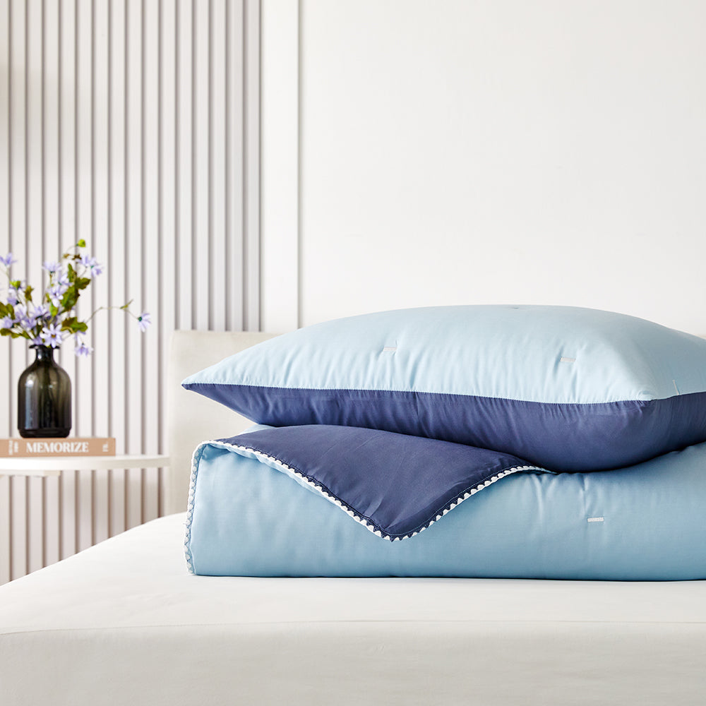 Milky Tencel™ Modal Comforter Set - Blue/Navy