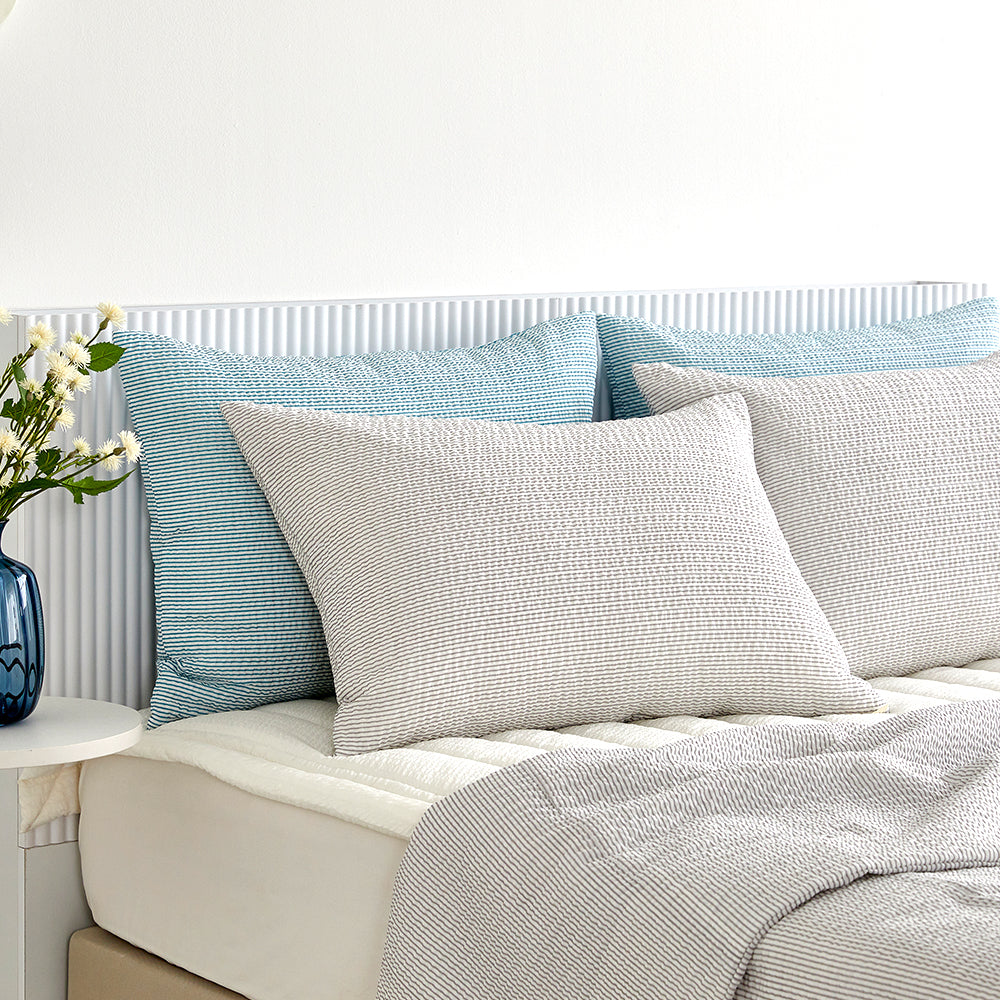 Cool Cool Bamboo Seersucker Comforter Set - Cool Grey