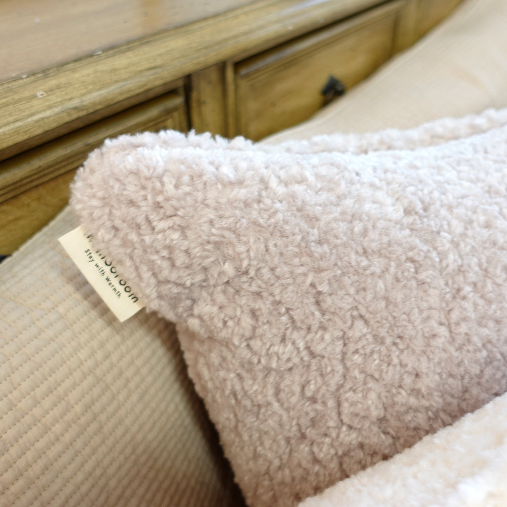 Baa Sherpa Fur Cushion
