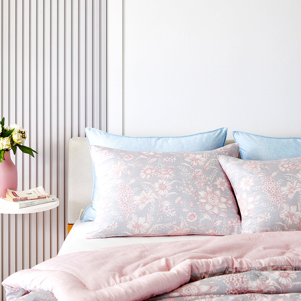 Abigail Hanji Modal Flower Comforter Set(All-Season) - Pink