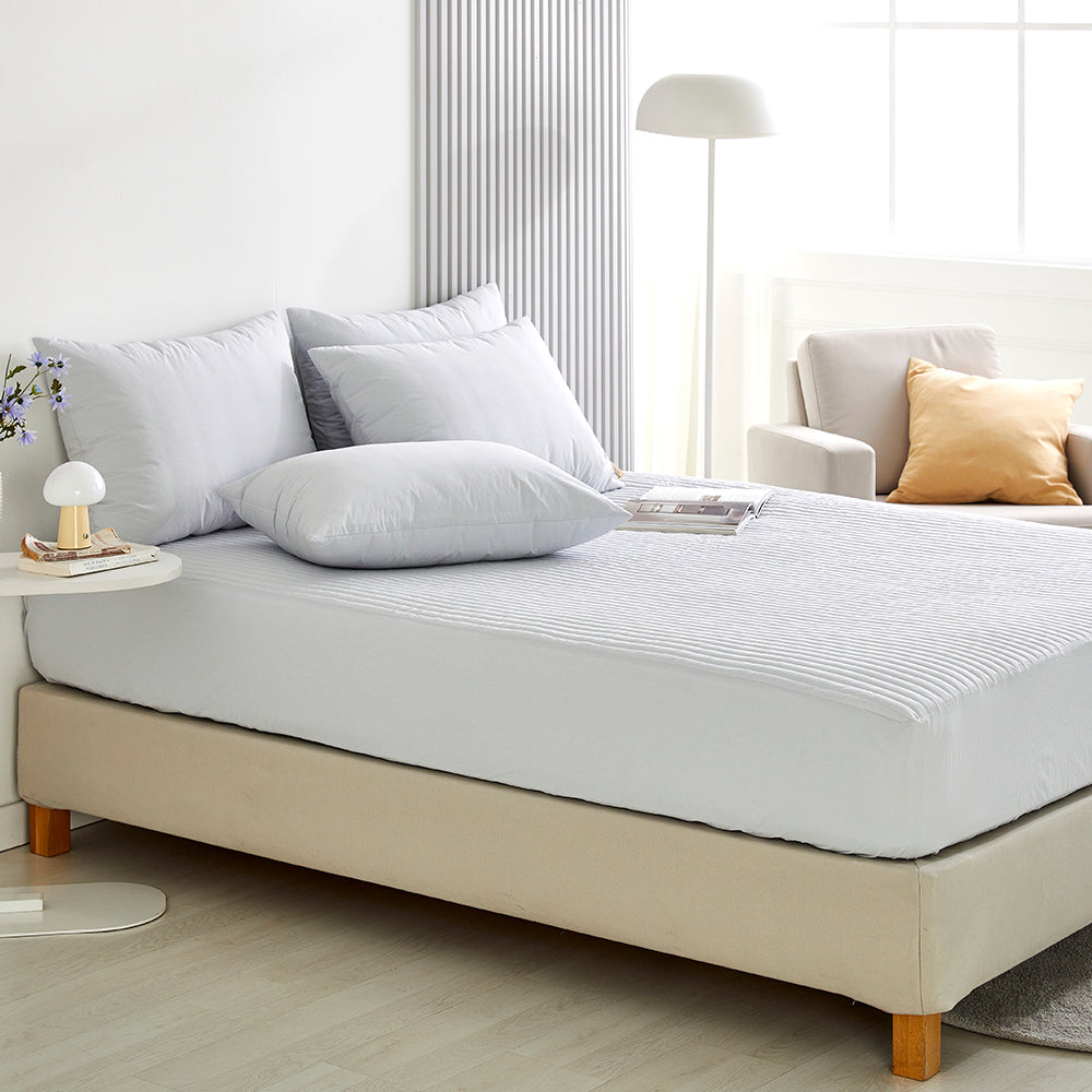 Percale High-Dense Pure Cotton Quilted Mattress Topper Pad