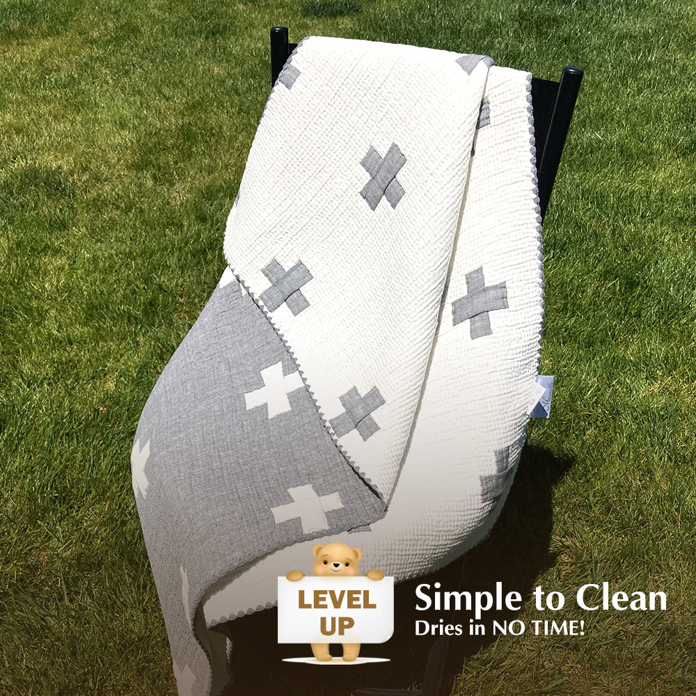 Triple Layer Modal Baby Blanket in Grey