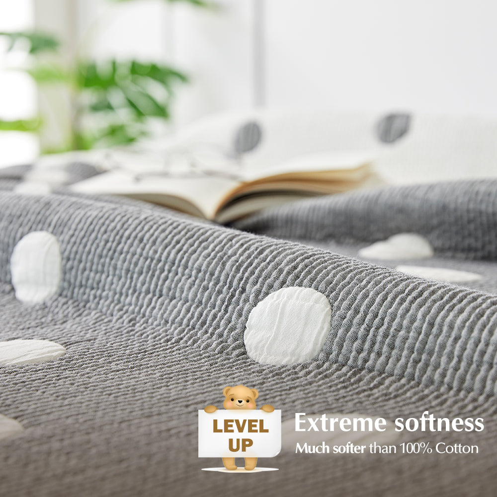 Triple Layer Modal Baby Blanket in Grey