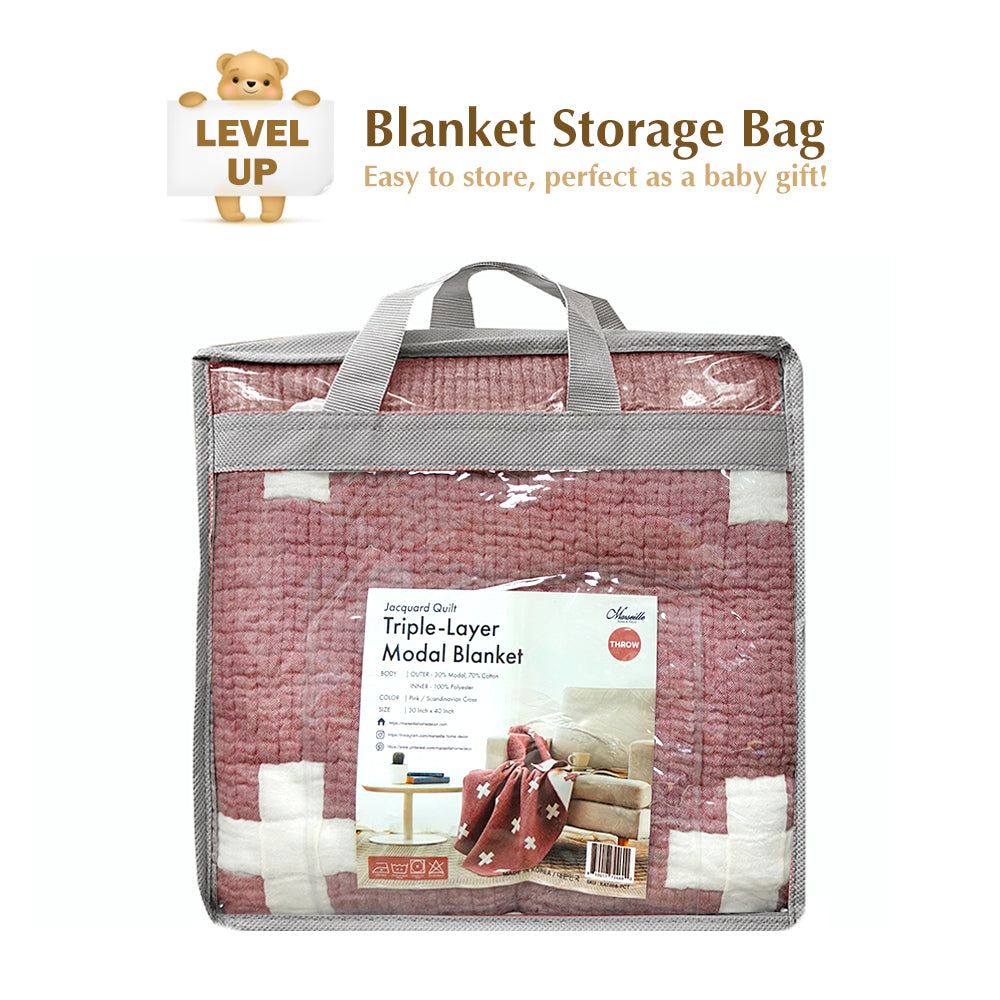 Triple Layer Modal Baby Blanket in Pink