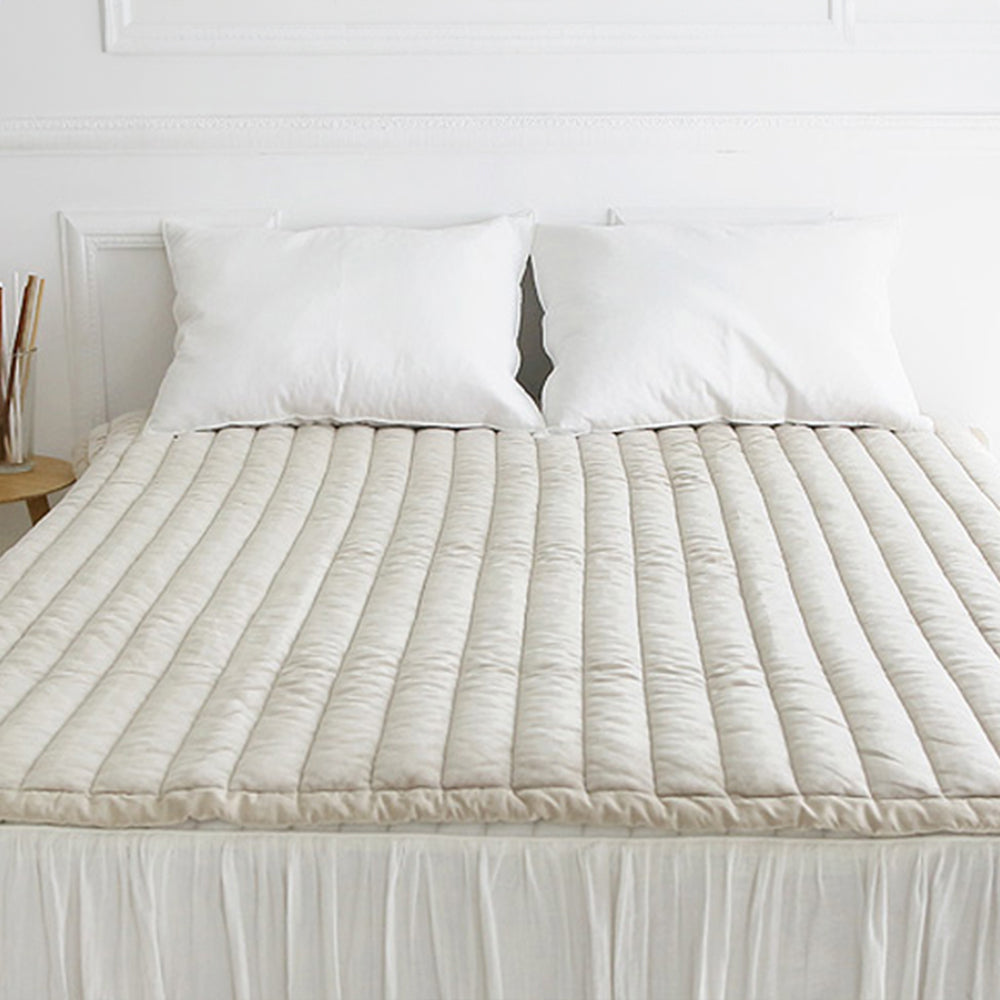 Fluffy Microfiber Banding Mattress Pad
