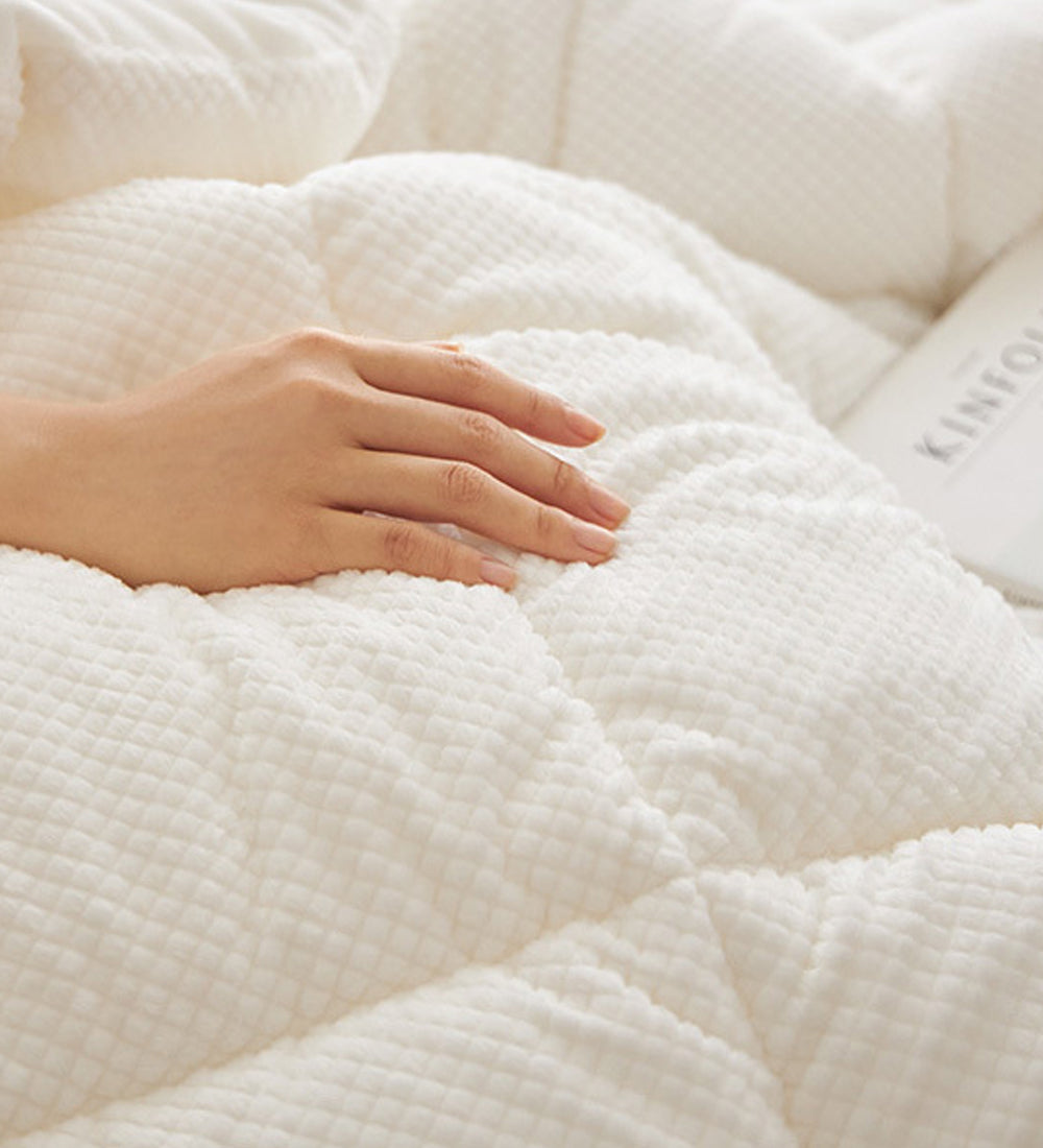 Solid & Flower Microfiber Comforter Set