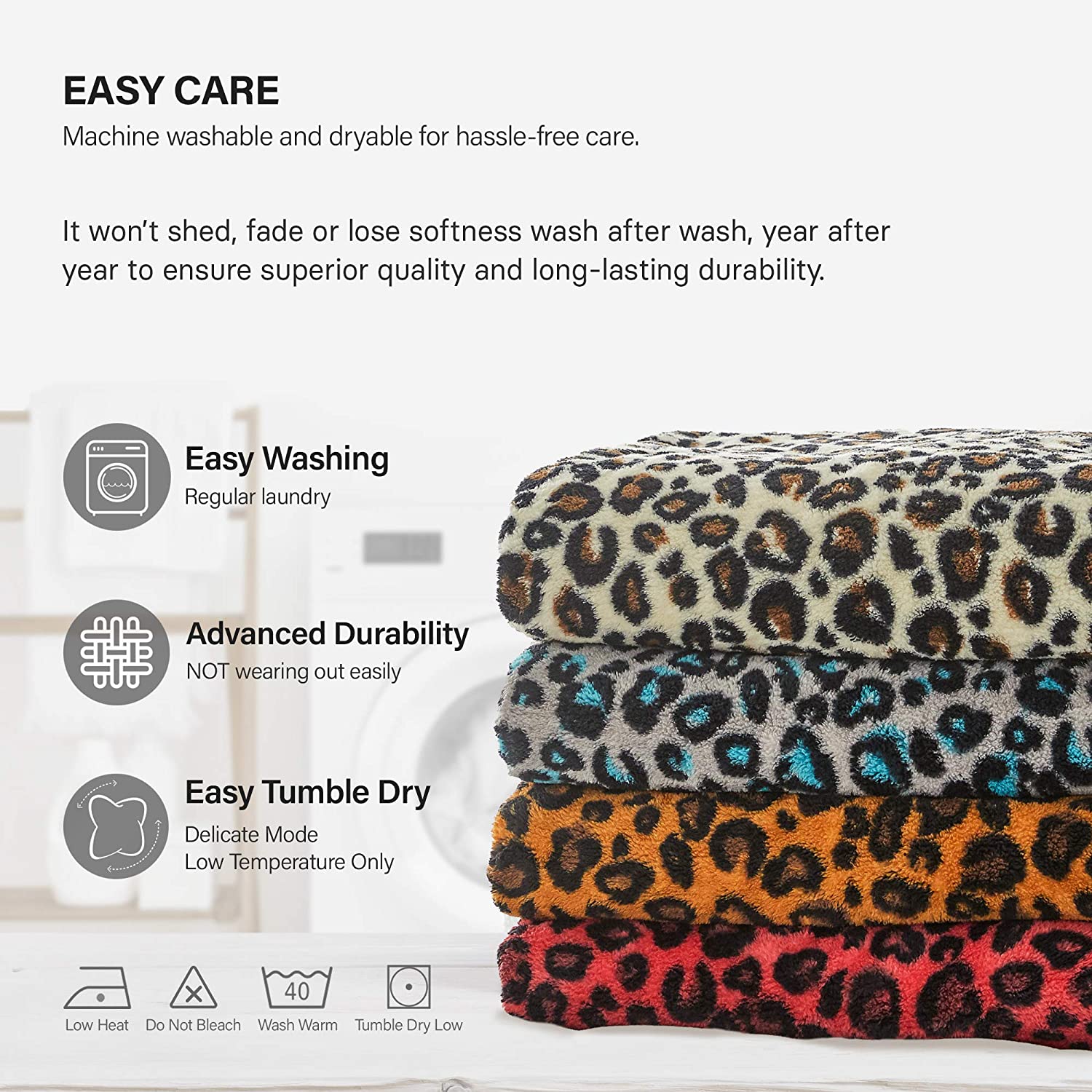 Leopard Sherpa Throw Blanket - Yellow & Black