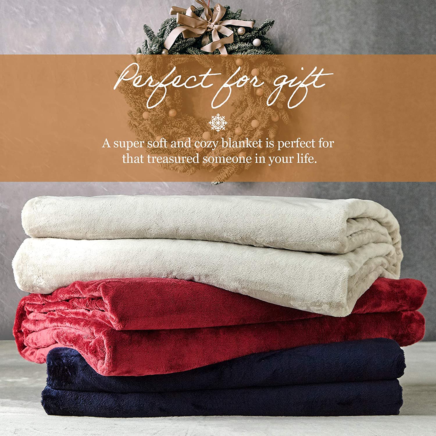 Premium Microfiber Fleece Blanket - Wine