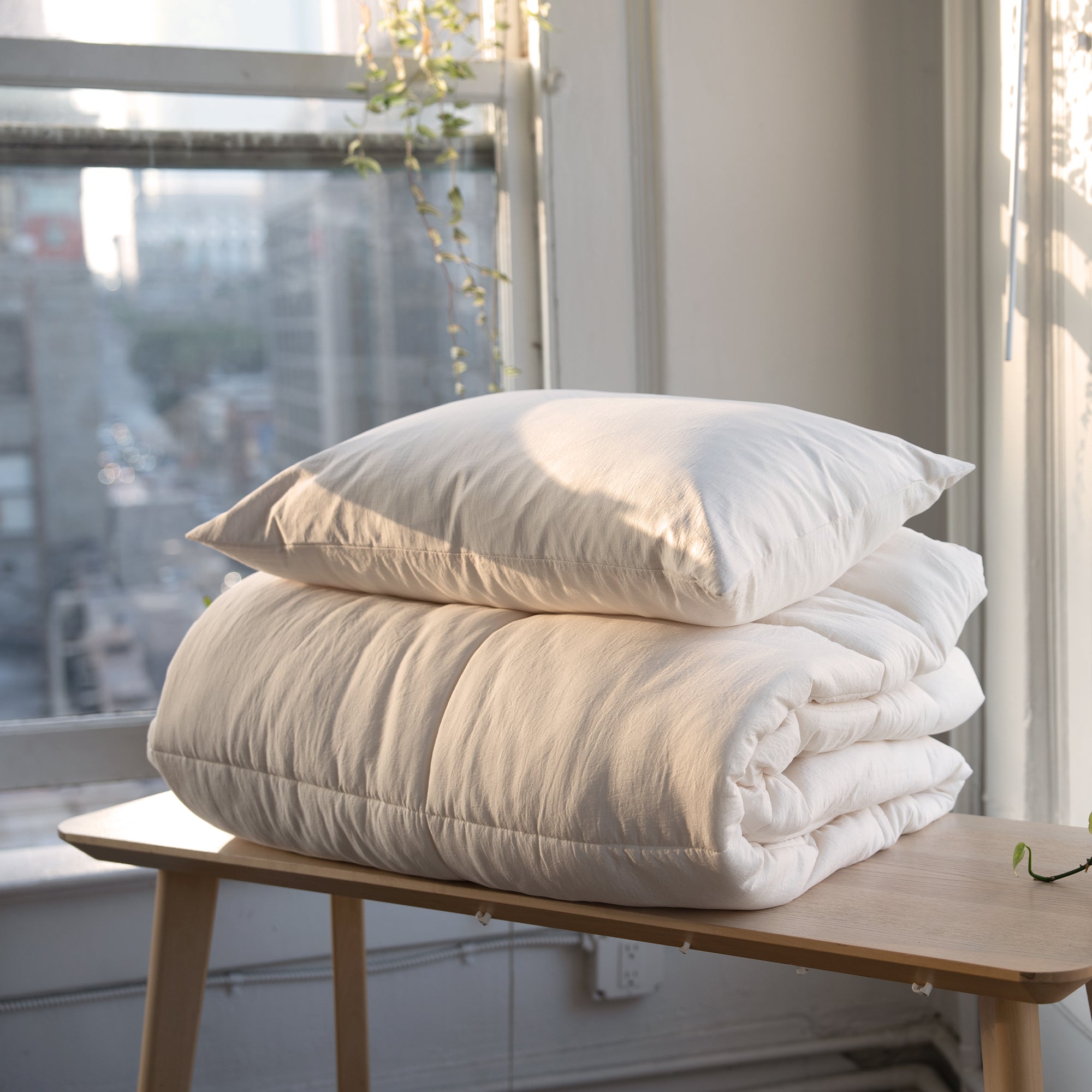 Semi-Microfiber Cloud Comforter - Cream