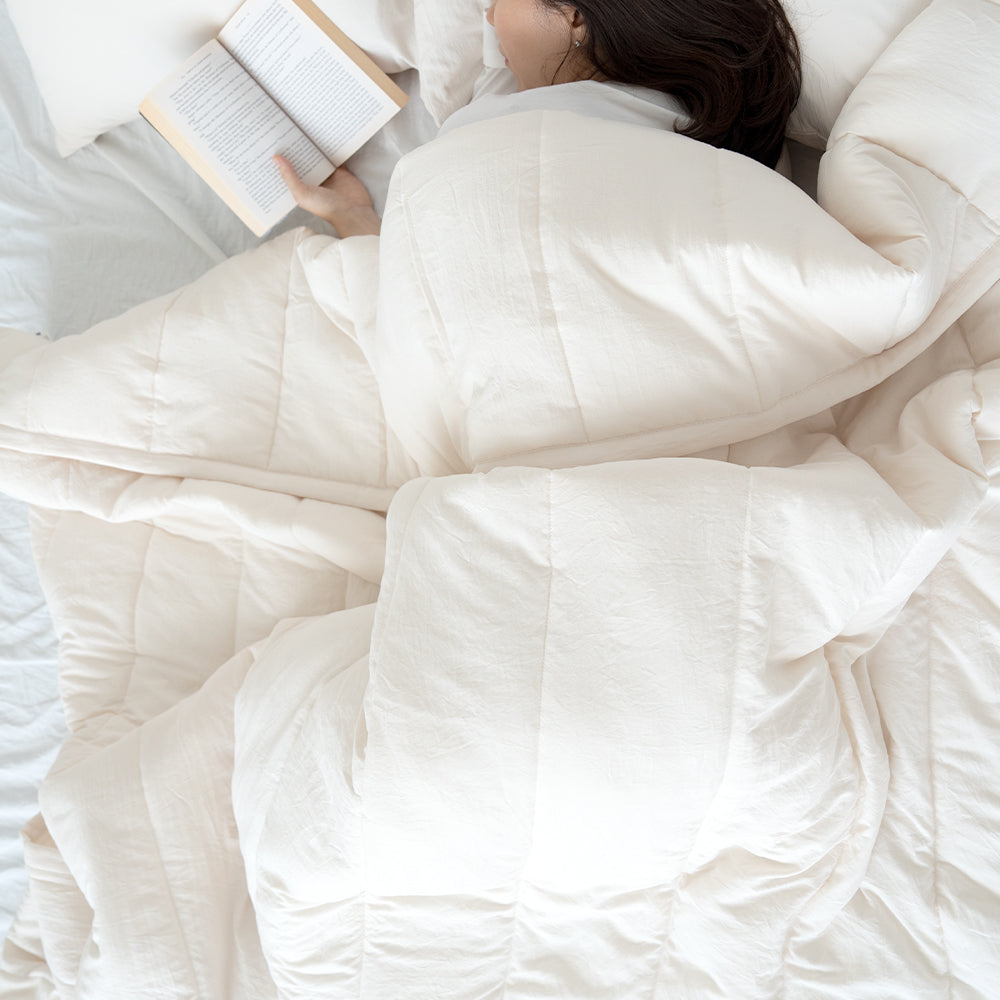 Semi-Microfiber Marshmallow Comforter - Cream