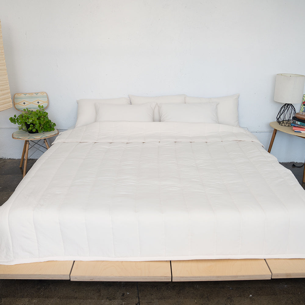 Semi-Microfiber Marshmallow Comforter - Cream