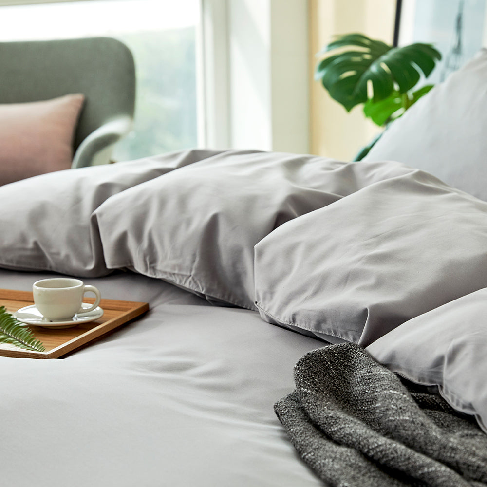 Modal & Egypt Cotton Duvet Cover Set in Grey