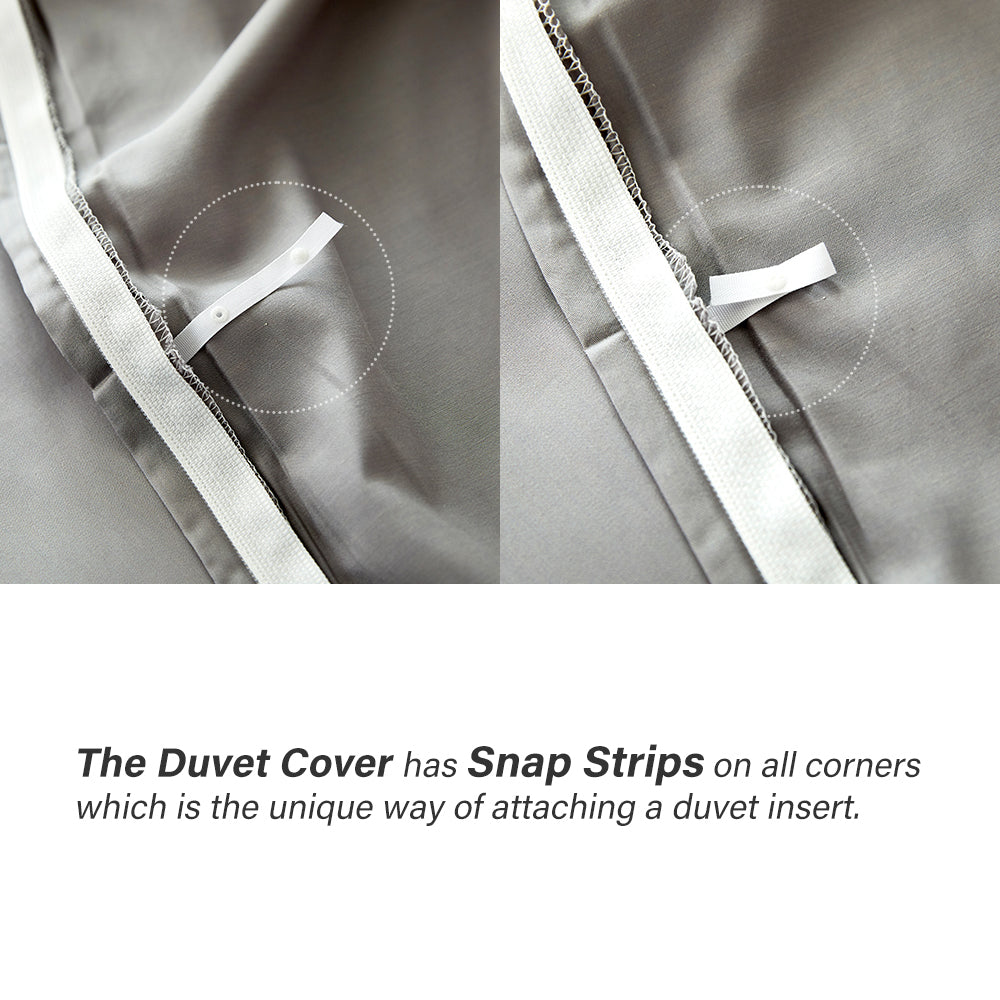 Modal & Egypt Cotton Duvet Cover Set in Grey