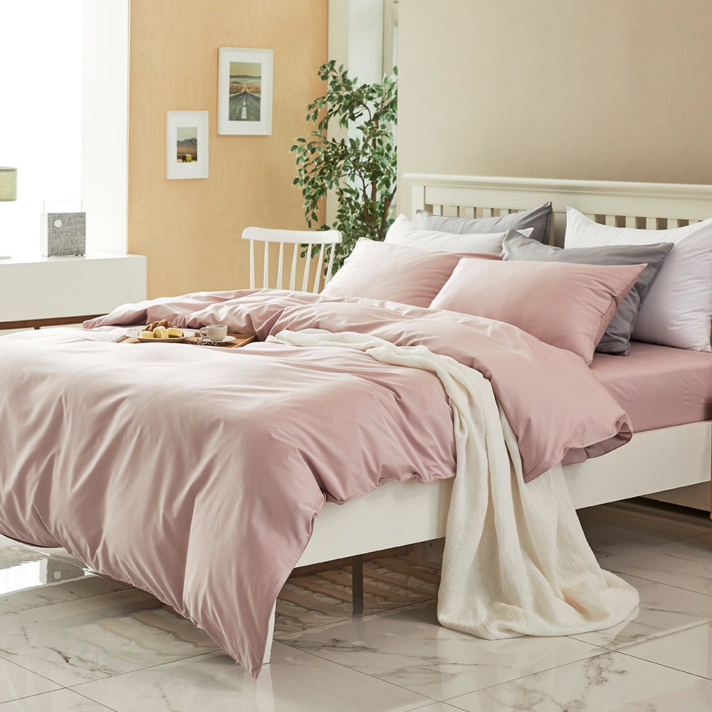Modal & Egypt Cotton Duvet Cover Set in Light Pink