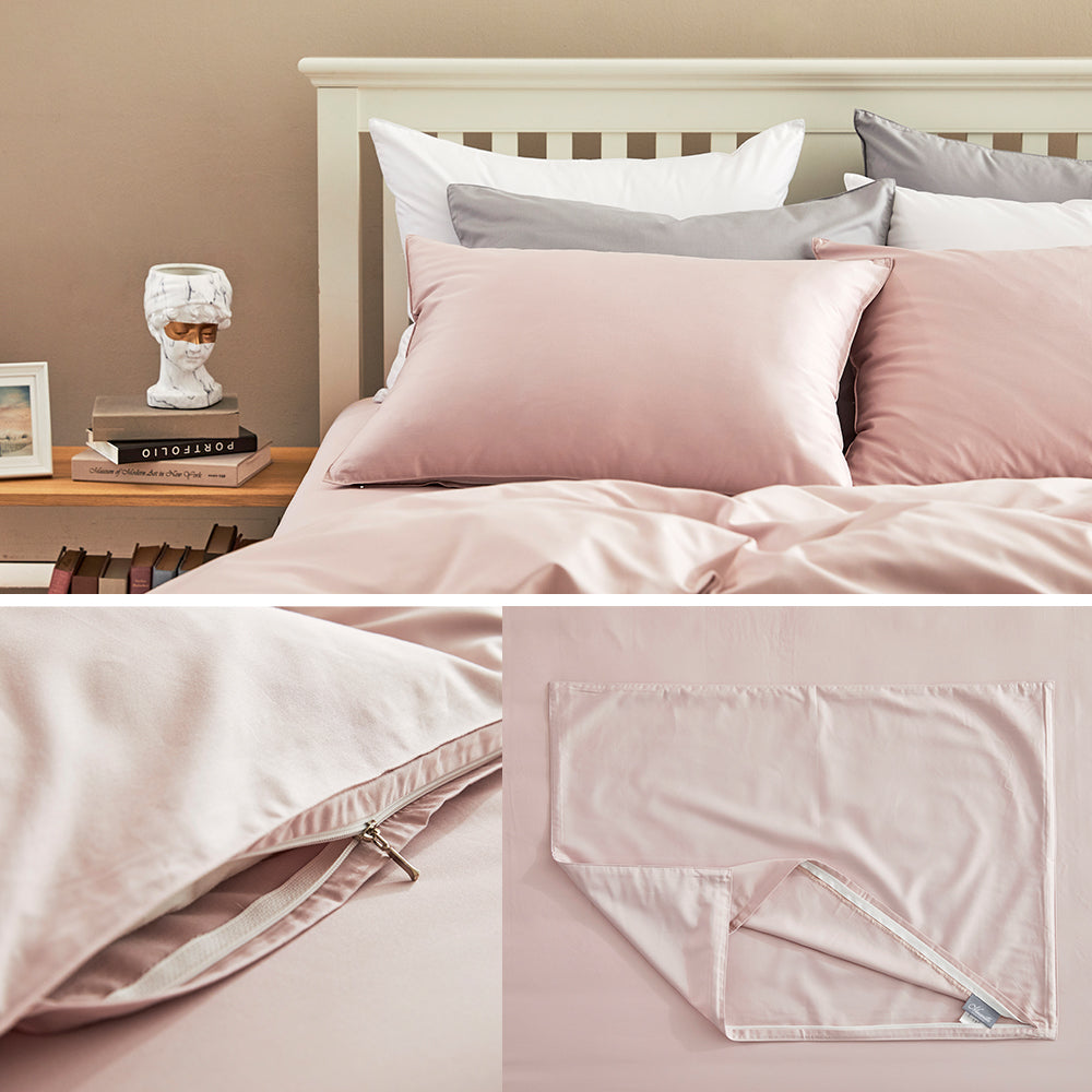 Modal & Egypt Cotton Duvet Cover Set in Light Pink