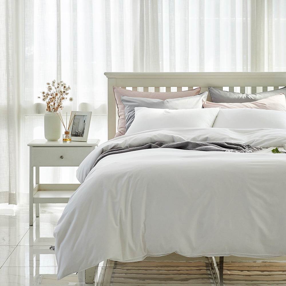 Modal & Egypt Cotton Duvet Cover Set in White