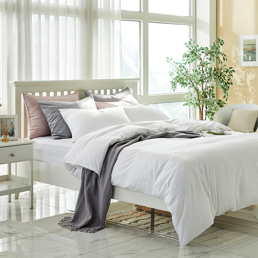 Modal & Egypt Cotton Duvet Cover Set in White