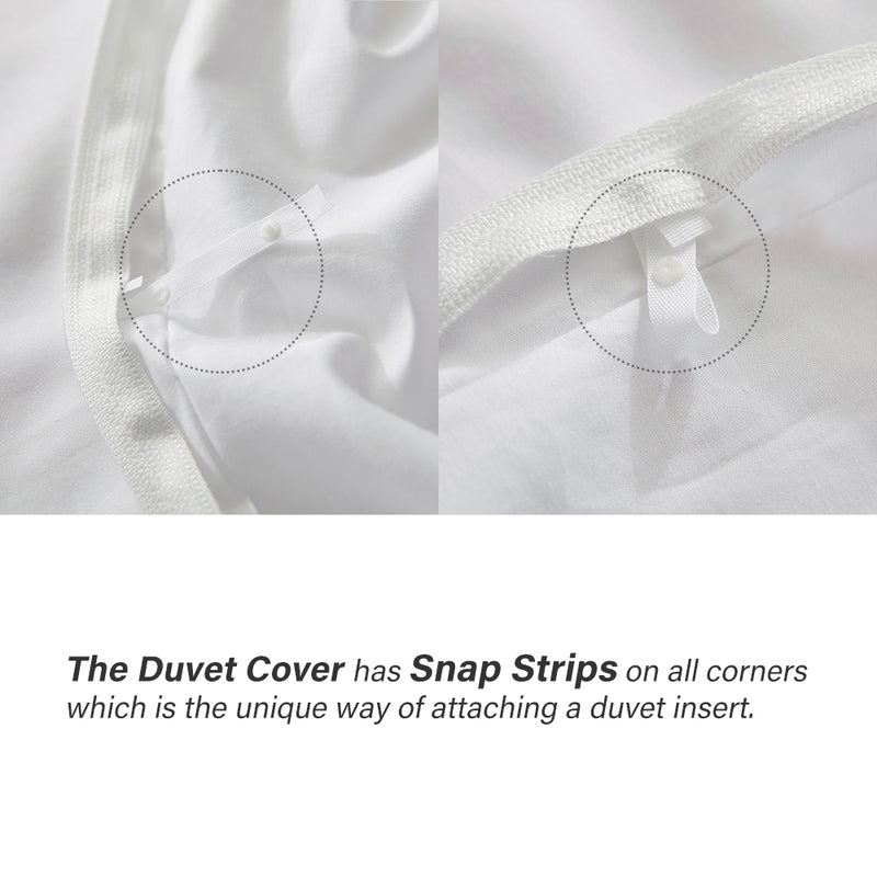 Modal & Egypt Cotton Duvet Cover Set in White