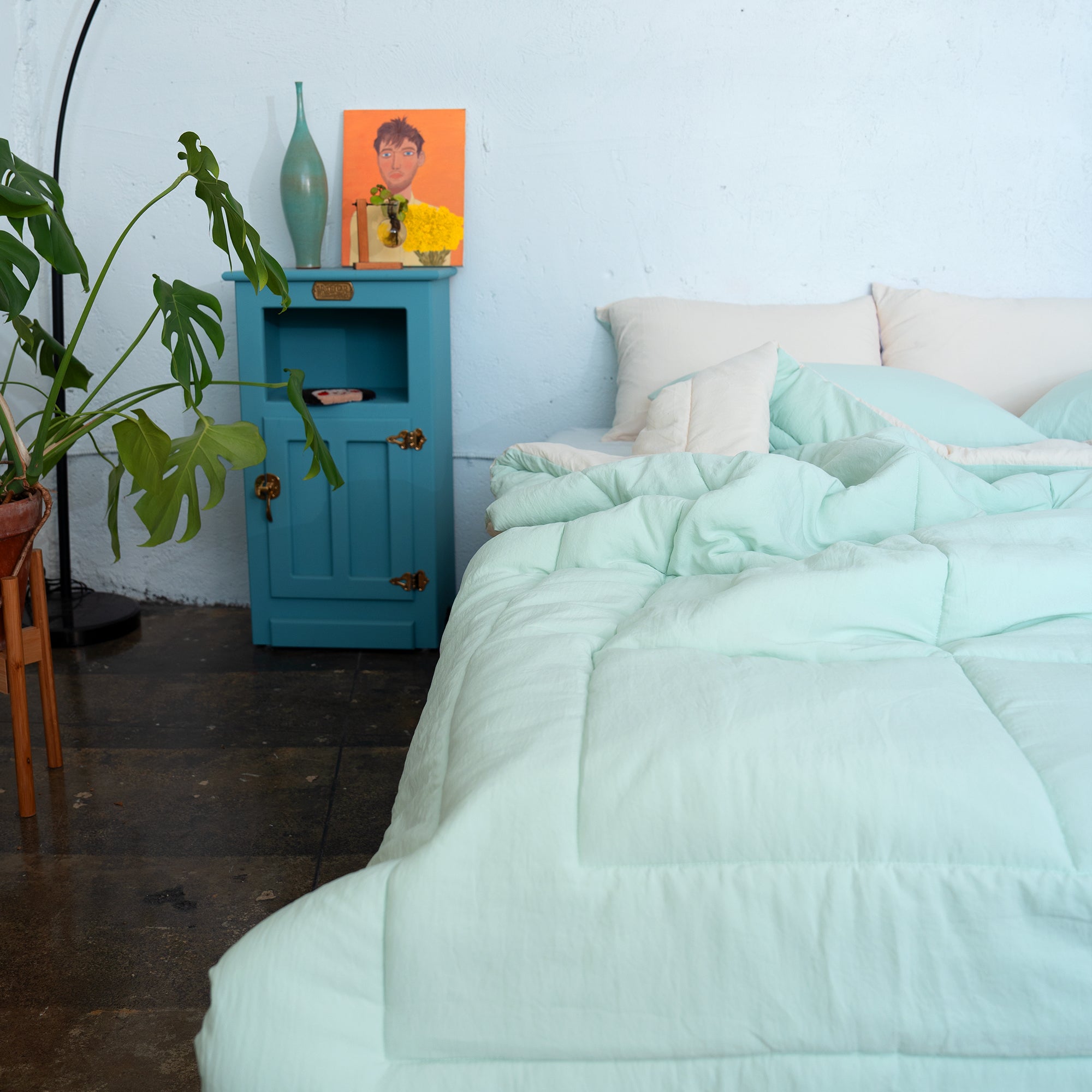 Semi-Microfiber Cloud Comforter - Mint