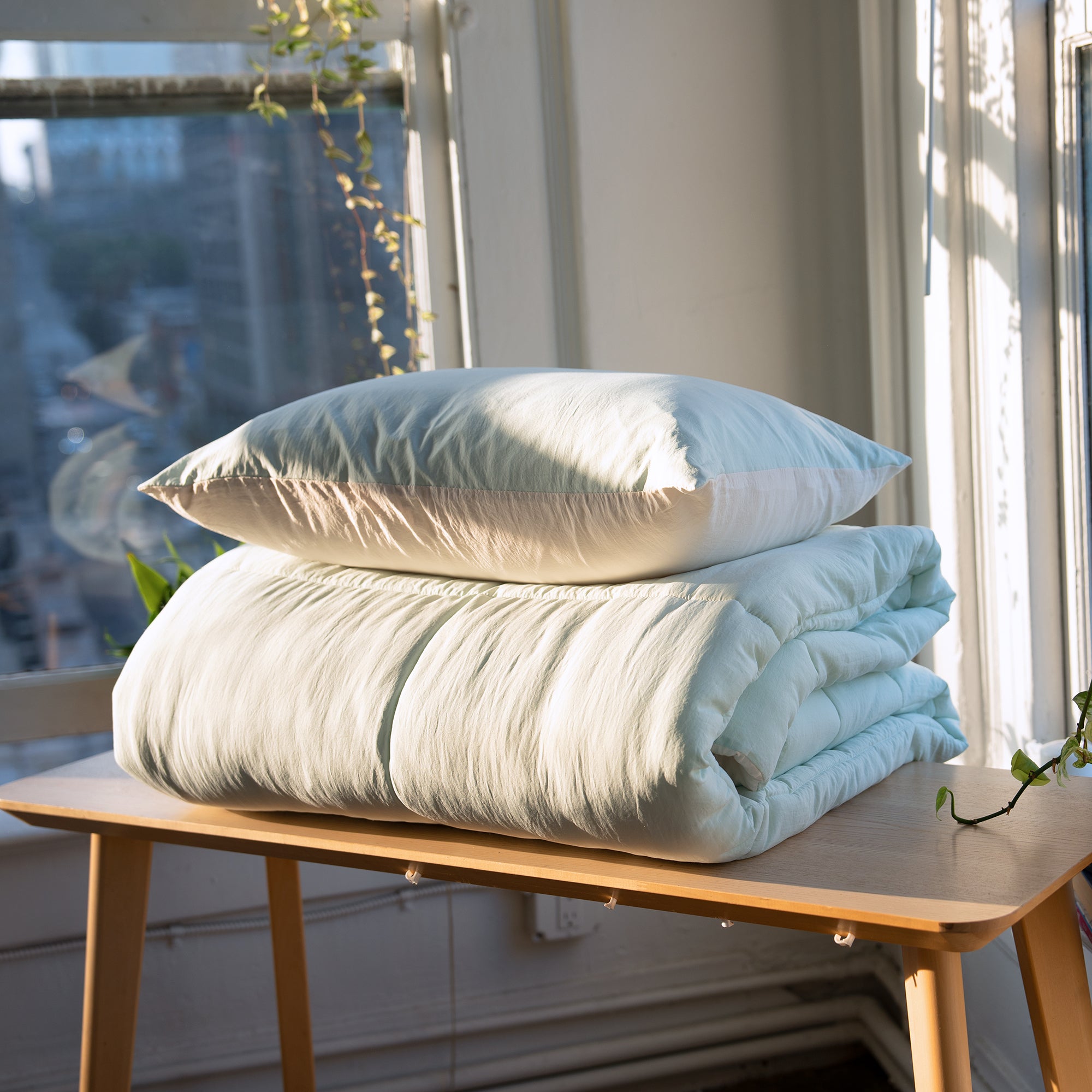 Semi-Microfiber Cloud Comforter - Mint