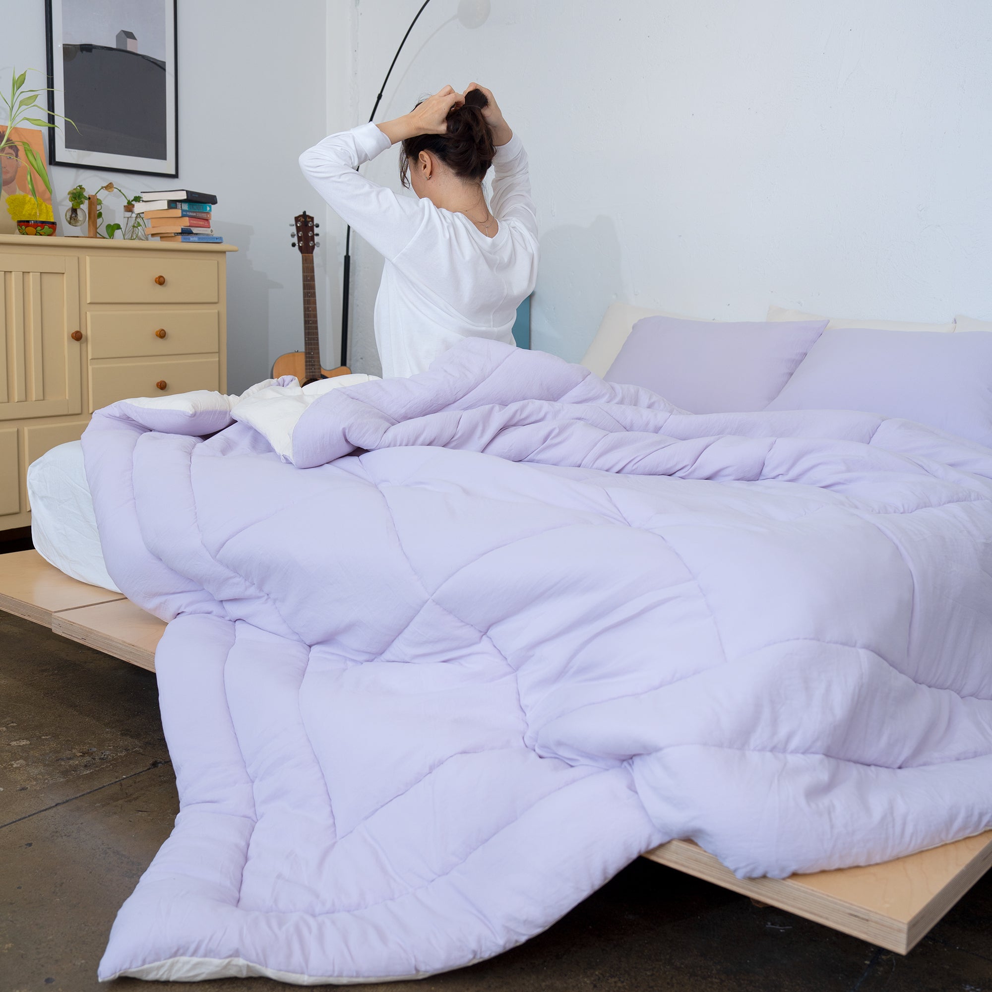 Semi-Microfiber Cloud Comforter - Violet