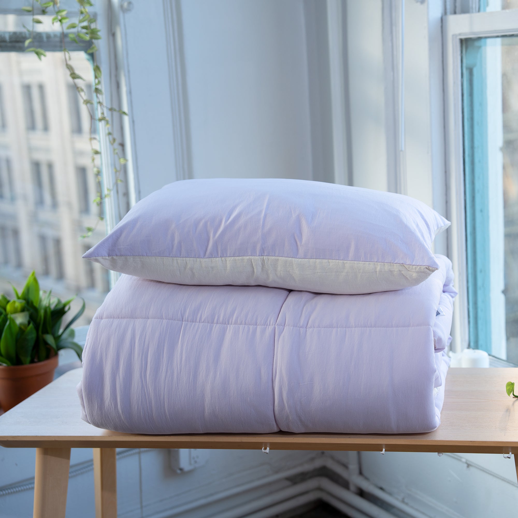Semi-Microfiber Cloud Comforter - Violet