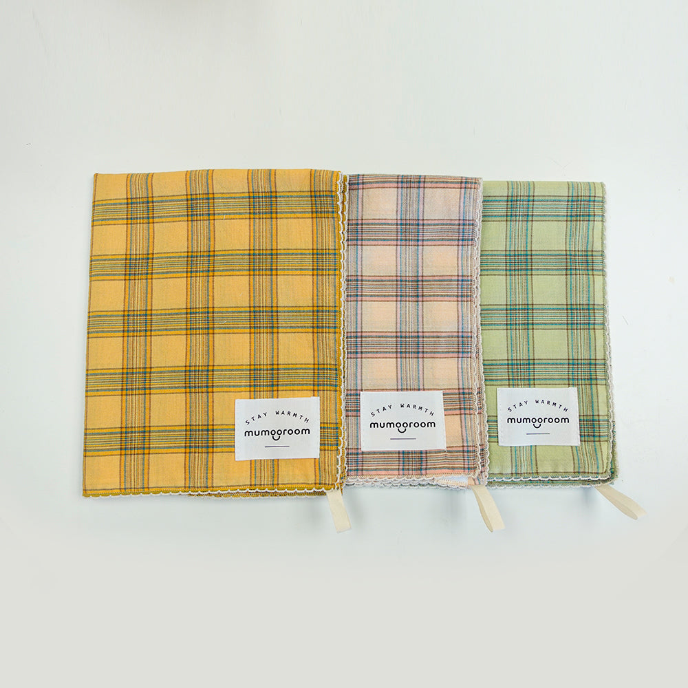 Sweet Pastel Check Place Mat, Dish Cloth ( Yellow, Pink, Light Green)
