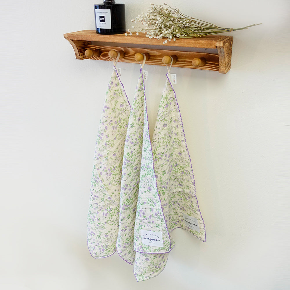 Lovely Lilac Flower Place Mat, Dish Cloth