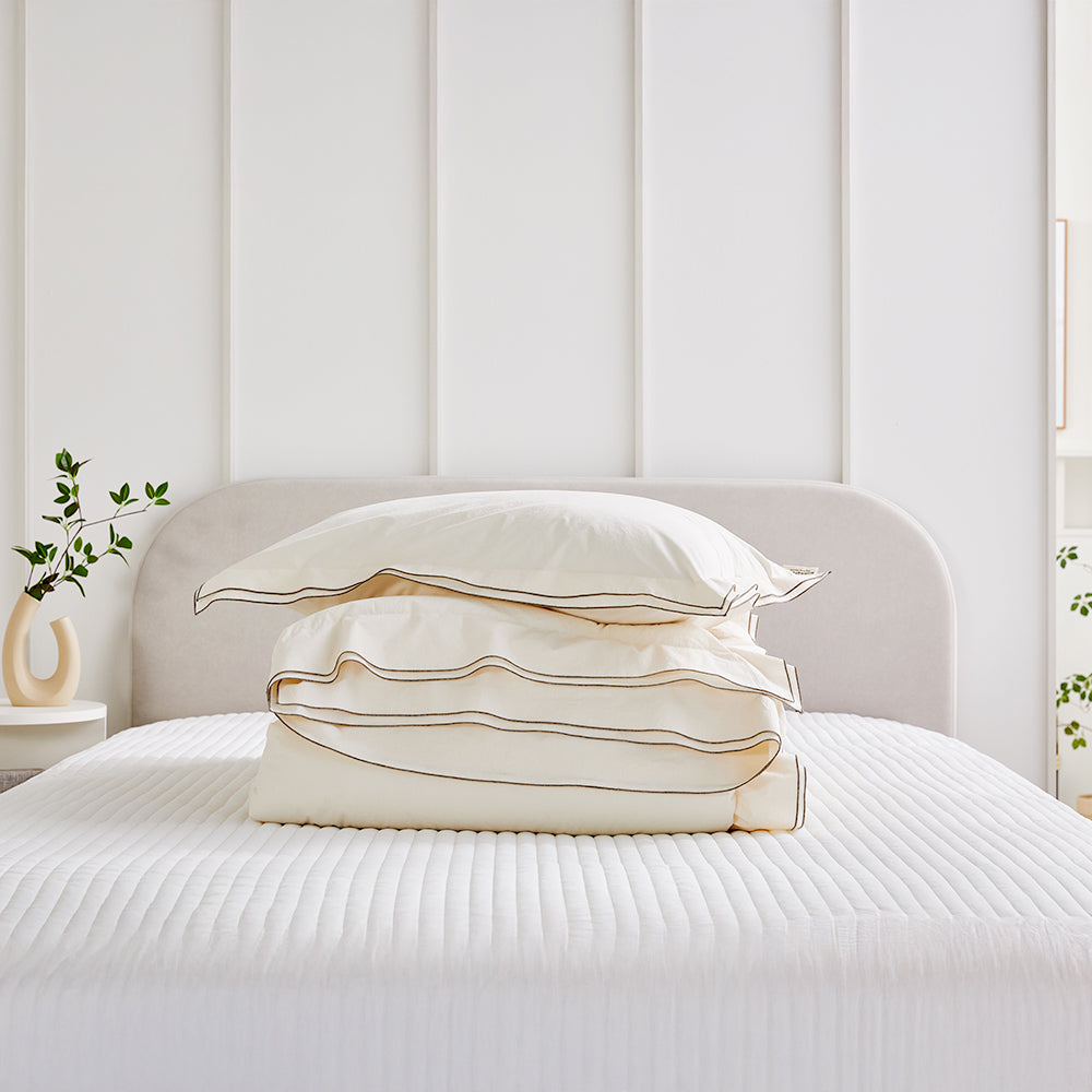 Rosee Ruffle Percale Cotton Comforter Set