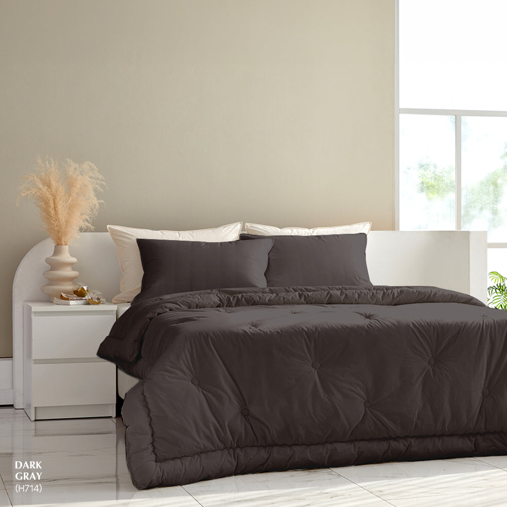 N_[2 weeks Custom] High-Dense Cotton Comforter Set - Twin (All-Season)