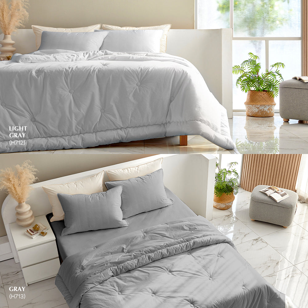 N_[2 weeks Custom] High-Dense Cotton Comforter Set - Twin (All-Season)