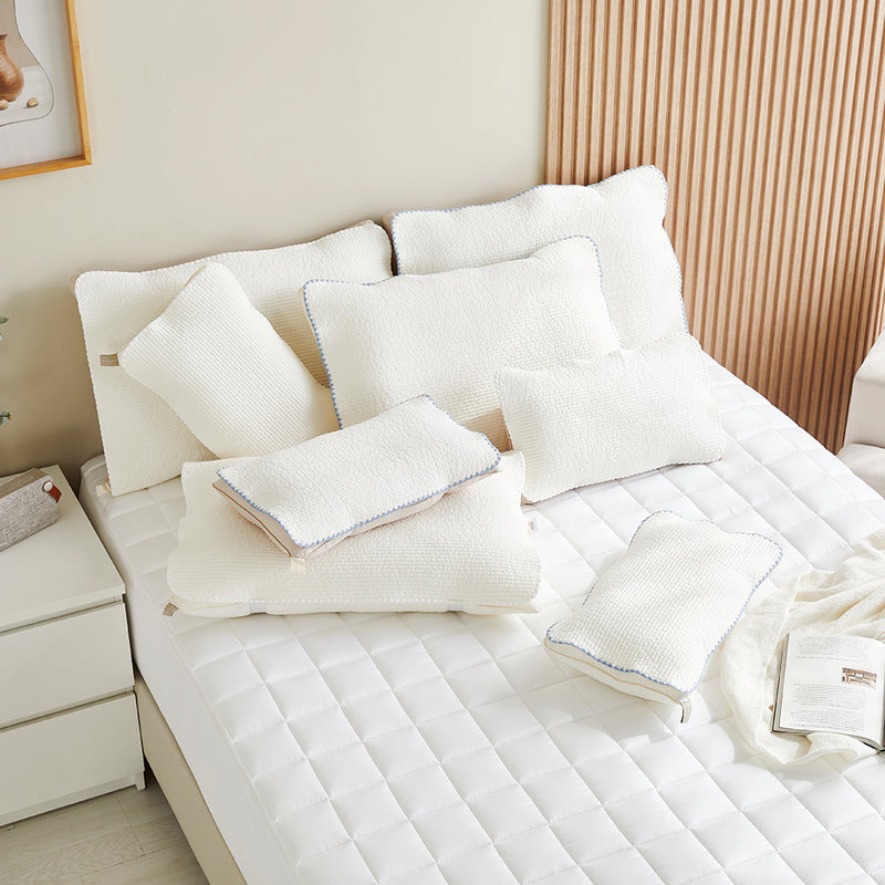 Everyday Pure Cotton Pillow Cover with Elastic Band