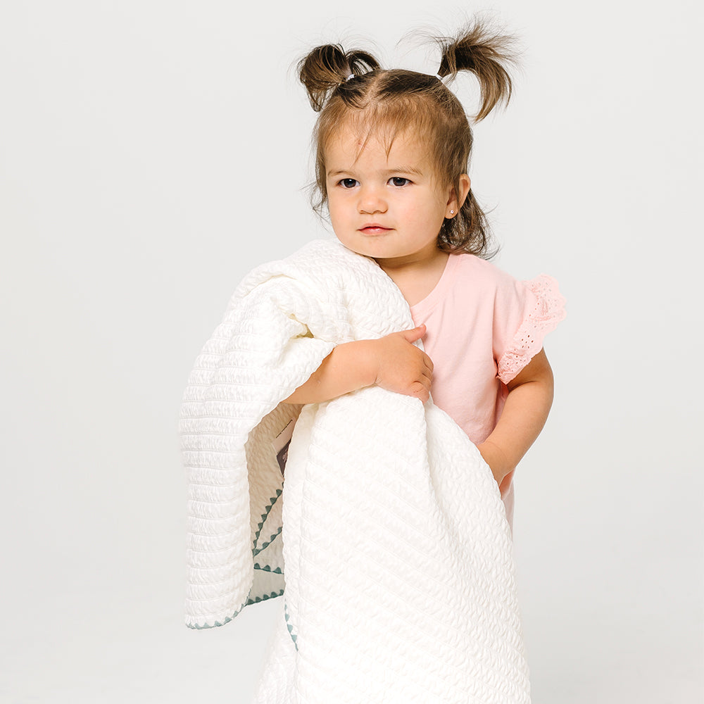 Bamboo Seersucker Rayon Baby Blanket
