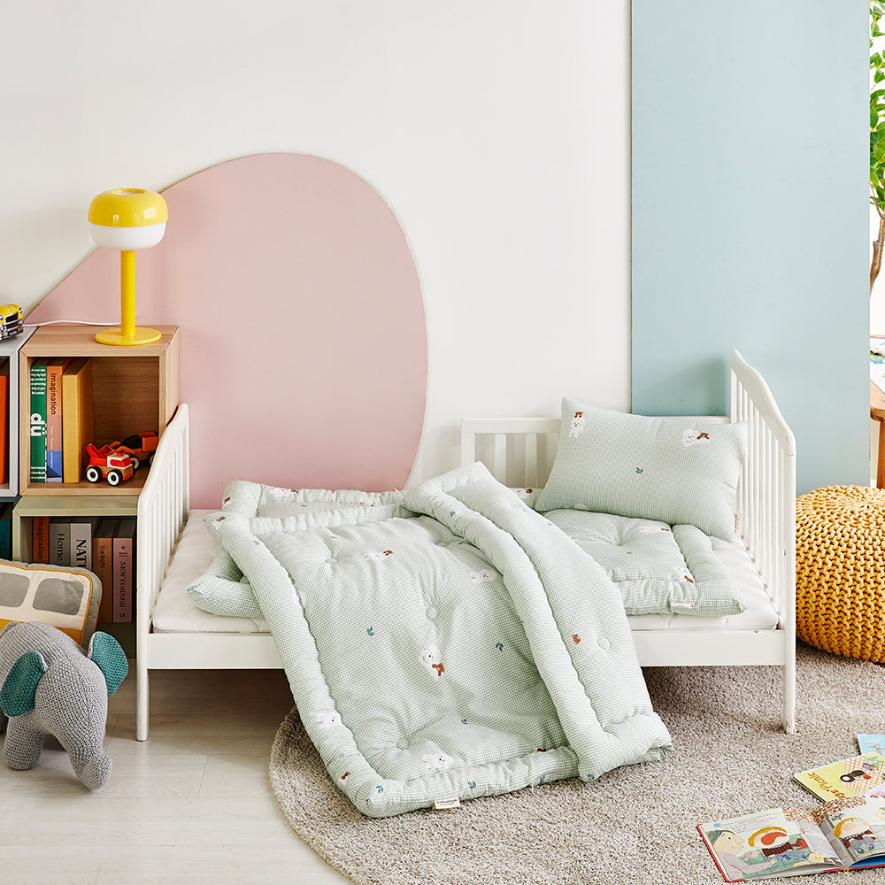 [Bichon-Green] mumoo Tencel™ Modal Baby Nap Mat Set