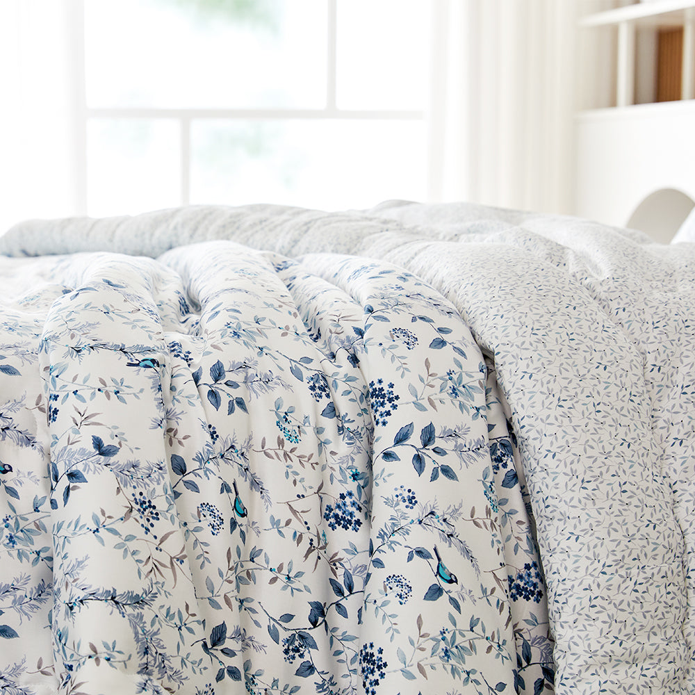 MOC Sally Flower Comforter Set(Winter) - Blue