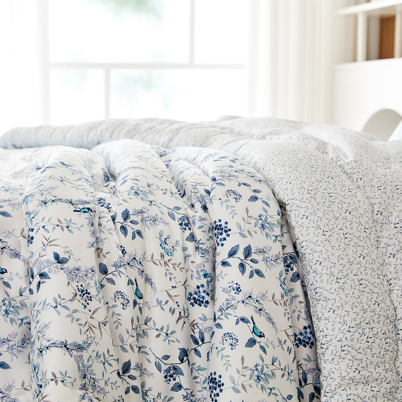 MOC Sally Flower Comforter Set - Blue (16 oz)