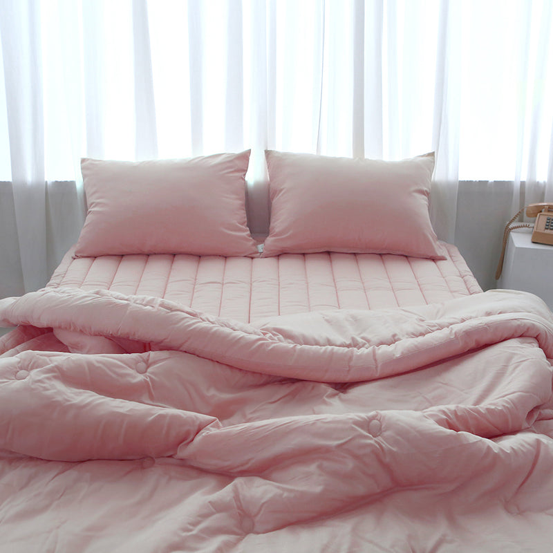 [2nd Version] Daily Tencel Modal Comforter Set - Light Pink