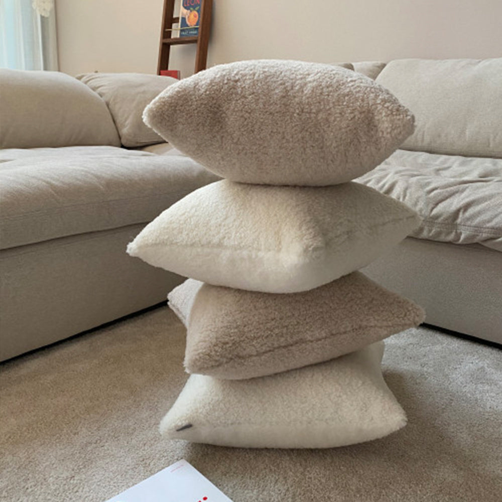 Baa Sherpa Fur Cushion