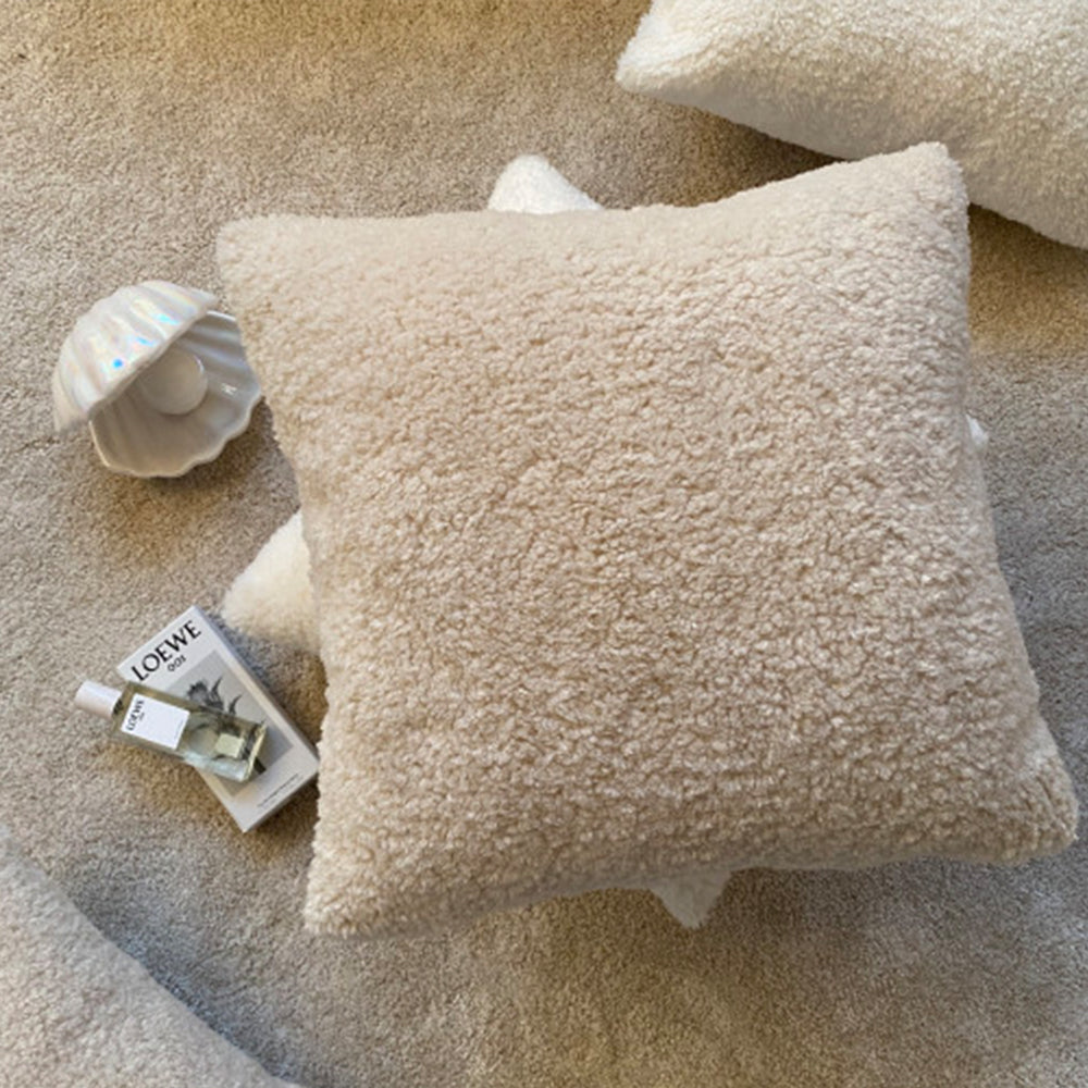 Baa Sherpa Fur Cushion