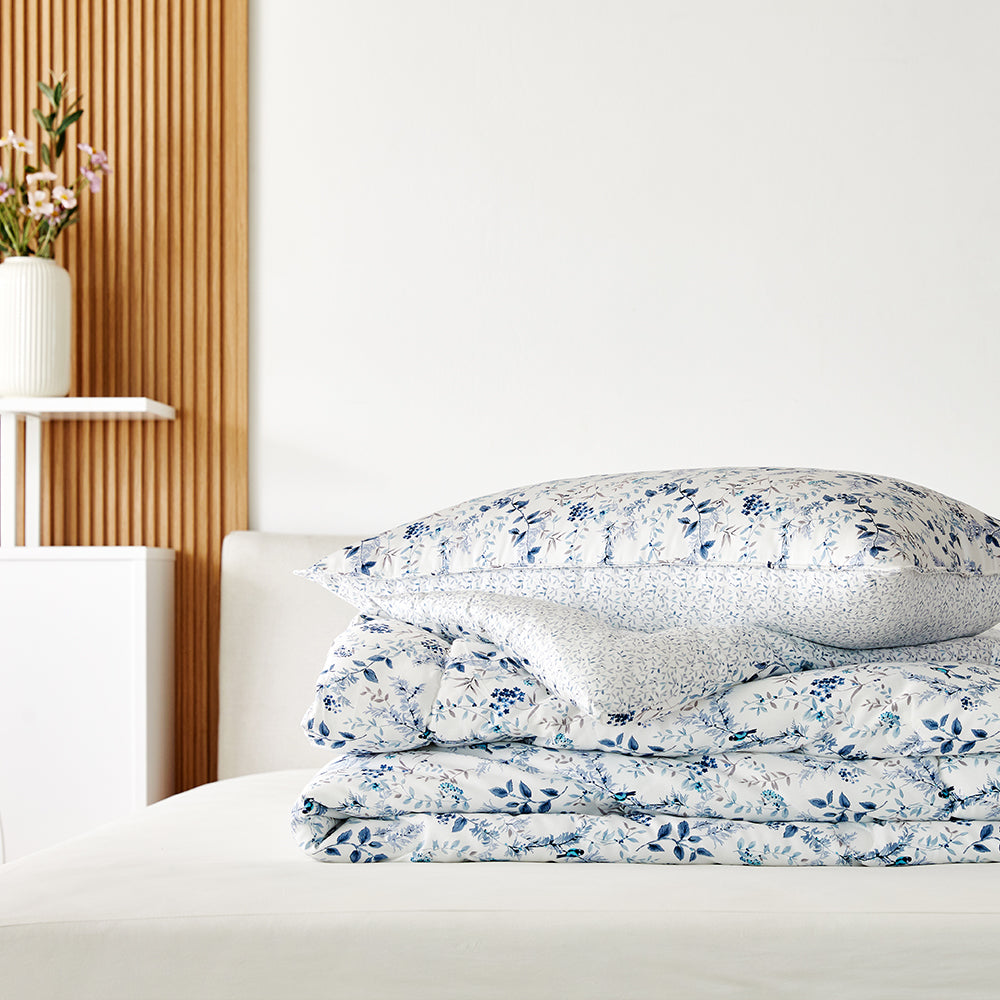 MOC Sally Flower Comforter Set(Winter) - Blue