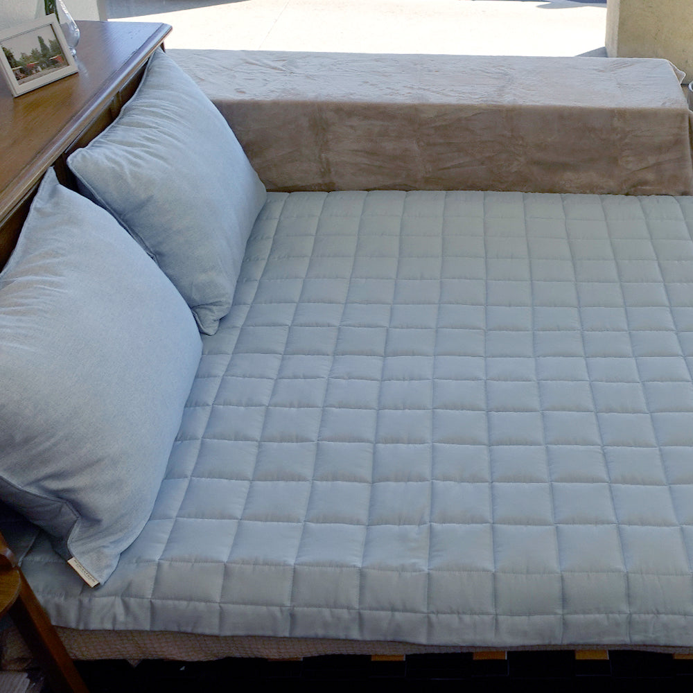 [Version 2] Cotton Satin Mattress Pad with Elastic Band