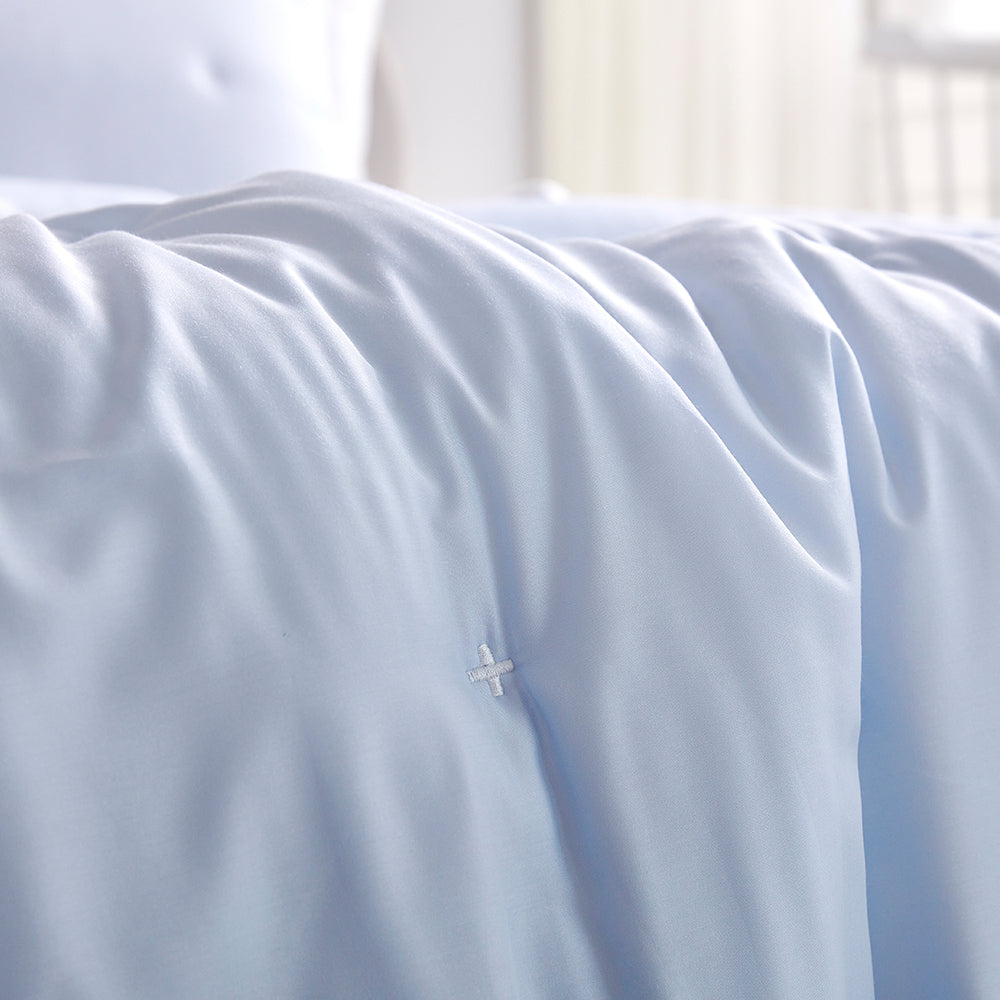 [NEW] Milky Tencel™ Modal Comforter Set - Light Blue/White